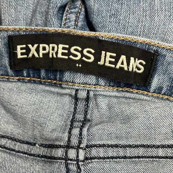Express Girlfriend Mid‑Rise Straight Leg Jeans | Women’s Size 10 | Casual Street - Picture 3 of 8